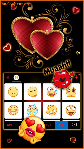 Luxury Hearts Keyboard Background screenshot