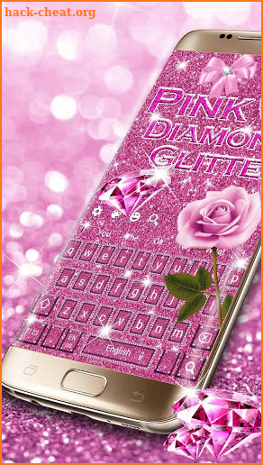 Luxury Pink Diamond Glitter Keyboard screenshot