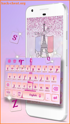 Luxury Pink Paris Keyboard Theme screenshot