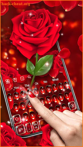 Luxury Red Rose Keyboard screenshot