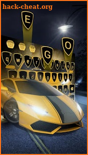 Luxury Yellow Lambo Car Keyboard screenshot