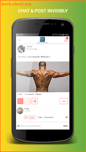LYK- live chat, share & post with full privacy screenshot