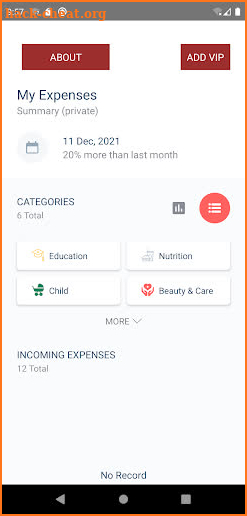 M Expenses screenshot