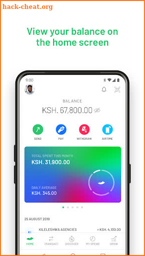 M-PESA screenshot