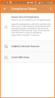 MaaS360 MDM for Android screenshot