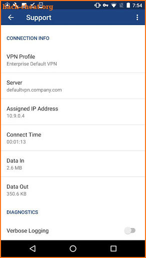 MaaS360 VPN screenshot