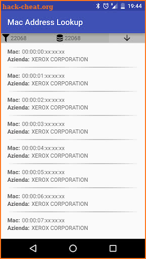 Mac Address Lookup screenshot