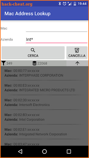 Mac Address Lookup screenshot