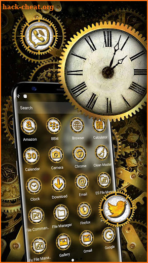 Machine Clock Gear Launcher Theme screenshot