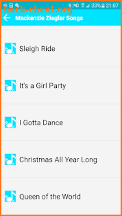 Mackenzie ziegler  Songs 2018 screenshot