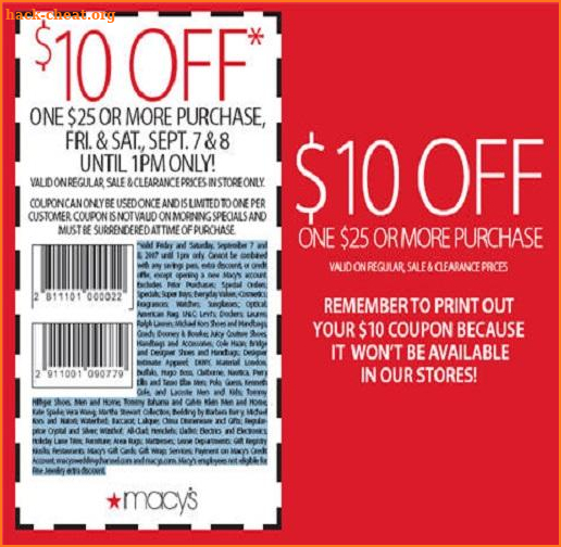 Macy's Coupons screenshot