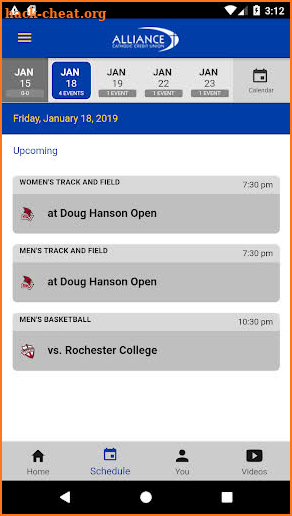 Madonna Athletics screenshot