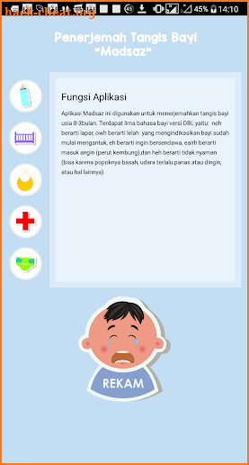 Madsaz Baby Cry Translator (PenerjemahTangis Bayi) screenshot