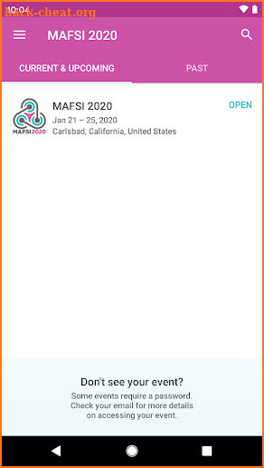 MAFSI 2020 screenshot