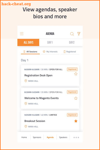 Magento Events screenshot