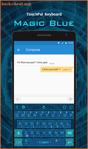 Magic Blue FREE Keyboard Theme screenshot