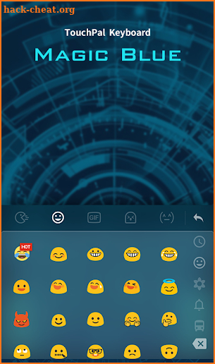 Magic Blue FREE Keyboard Theme screenshot