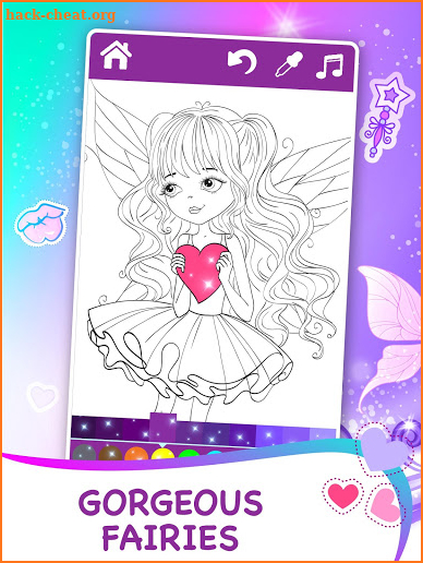 Magic Fairy Coloring Book for Girls screenshot