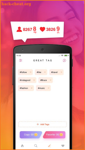 Magic Followers Up Tags for More Instagram Likes screenshot