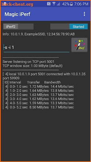 Magic iPerf including iPerf3 screenshot