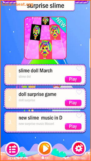 Magic piano slime surprise game doll tiles screenshot