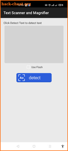 Magnifying glass with flashlight OCR Text Scanner screenshot