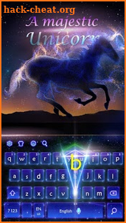 Majestic Unicorn Keyboard Theme screenshot