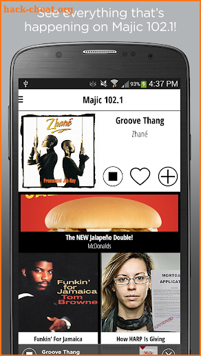 Majic 102.1 screenshot