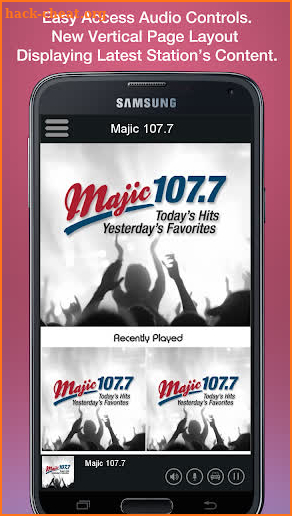 Majic 107.7 screenshot