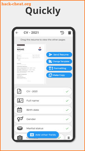 Make CV in PDF - Free Curriculum Vitae screenshot