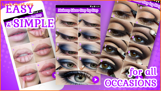 Makeup ideas step by step screenshot