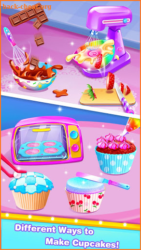 Makeup Kit Cupcake Maker -Girl Makeup Comfy Cakes screenshot