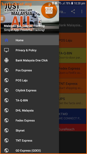 Malaysia ALL Courier Tracking screenshot