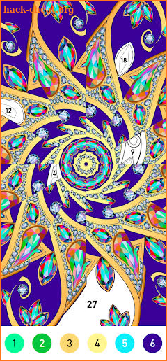 Mandala Pattern Coloring Game screenshot