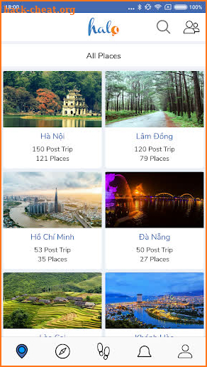 Mạng xã hội du lịch trực tuyến Halo screenshot