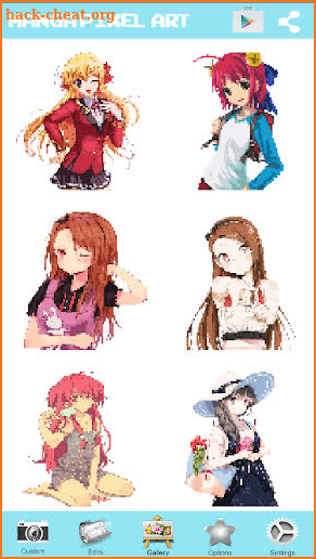 Manga Girls Color By Number: Paint Anime Pixel Art screenshot