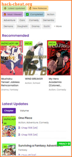 Manga Reader screenshot