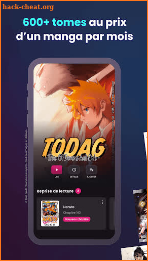 Mangas.io, l'abonnement manga screenshot