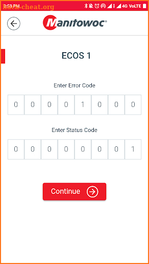 Manitowoc Diagnostic Code App screenshot