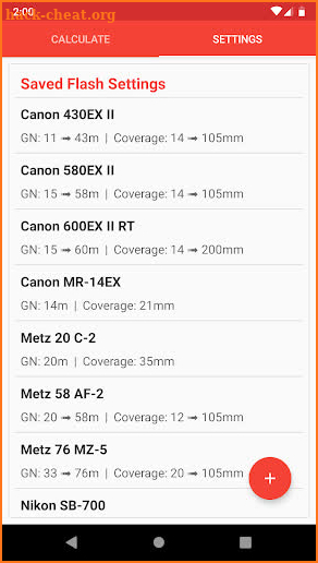 Manual Flash Calculator Pro screenshot