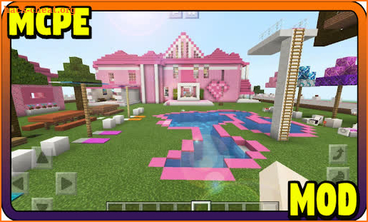 Map Pink Princess House MCPE - Minecraft Mod screenshot