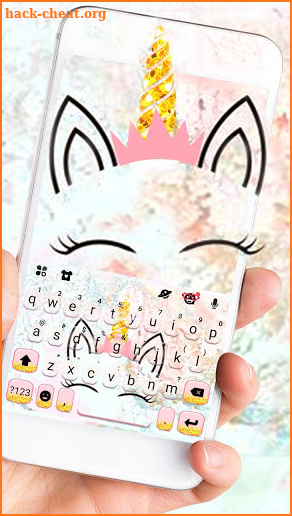 Marble Unicorn Keyboard Theme screenshot