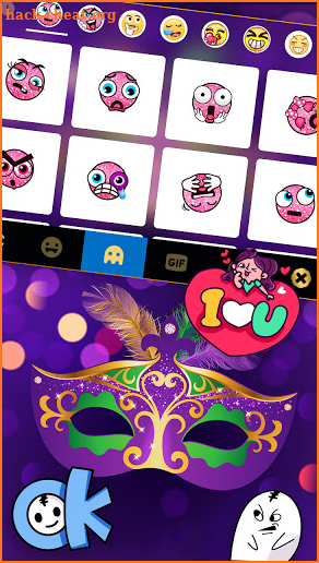 Mardi Gras Keyboard Background screenshot