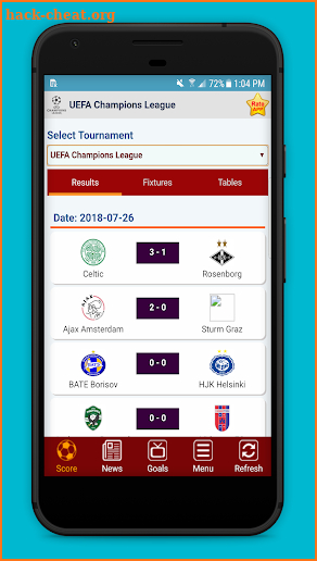 Maria Score - Live Score Football screenshot