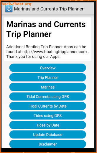 Marinas & Currents TripPlanner screenshot