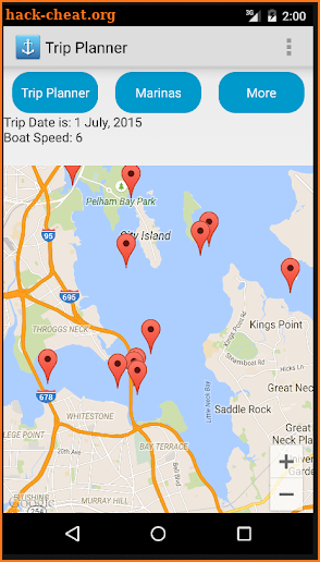 Marinas & Currents TripPlanner screenshot