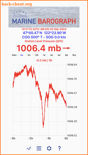 Marine Barograph screenshot