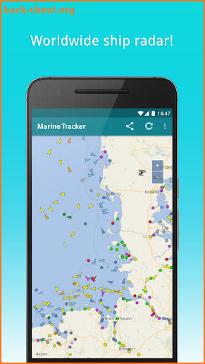 Marine Tracker - Maritime traffic - Ship radar screenshot