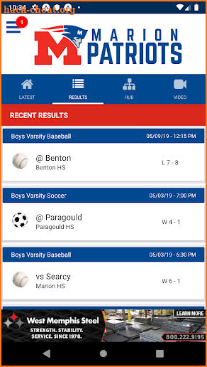 Marion Patriots Athletics screenshot