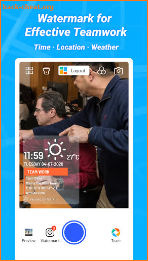 Marki: Camera with Auto Time & Location Watermarks screenshot